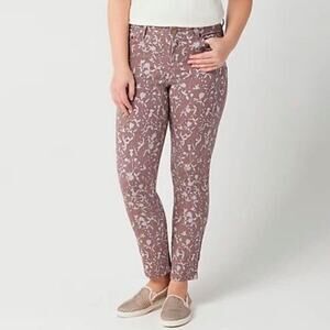 LOGO Jeans Womens Size 0 Straight Leg Floral Print by Lori Goldstein